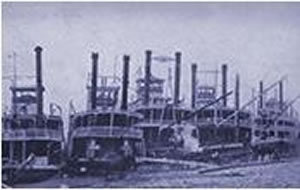 Historic photo of steamboats