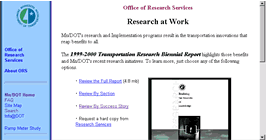 Graphic of Transportation Research Biennial Report