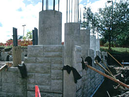 Cement blocks for LRT bridge near Lake Street