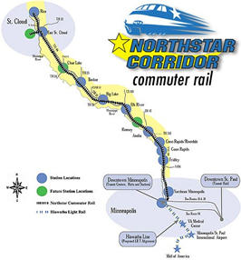 Commuter rail map