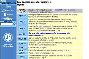 layoff calendar