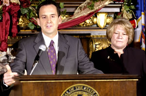 Governor, Lt Governor making announcement
