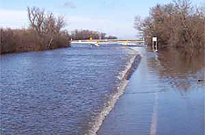 Photo of flooding on Hwy 75 near Kent.