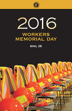 Poster for Workers Memorial Day.