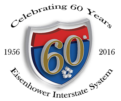 Graphic of 60th Anniversary of interstate logo.