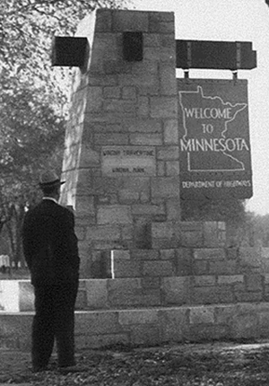 Photo of historic state entry sign.