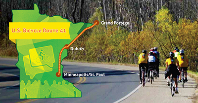 Graphic of proposed U.S. Bicycle Route 41.