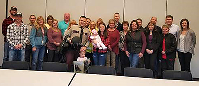 Photo of District 2 staff and State Trooper Kyle Goodwin.