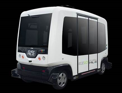 Photo of autonomous bus.