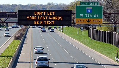 Photo of Message Monday sign.