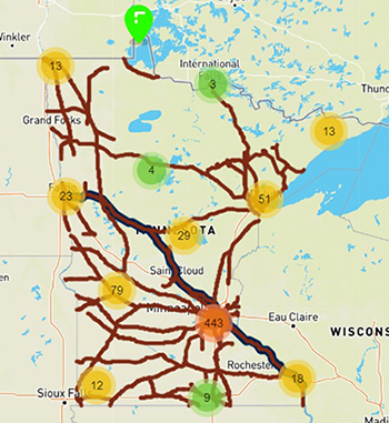 Graphic: Interactive map used for the State Rail Plan.